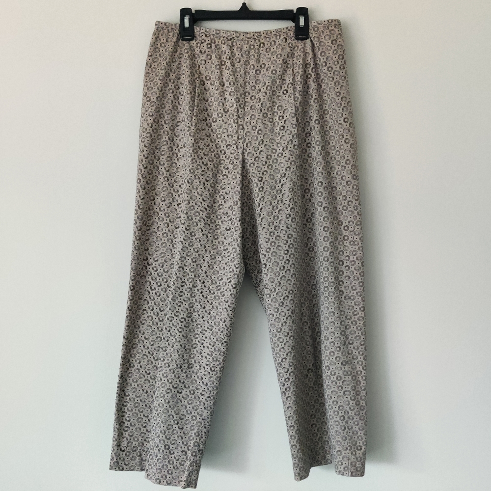 Pendleton Cropped Geometric Print Pants Side Zipp… - image 1
